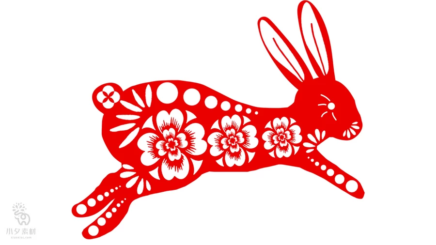2023年兔年新年春节金箔剪纸雕刻元素图案图形png免扣PSD设计素材【023】
